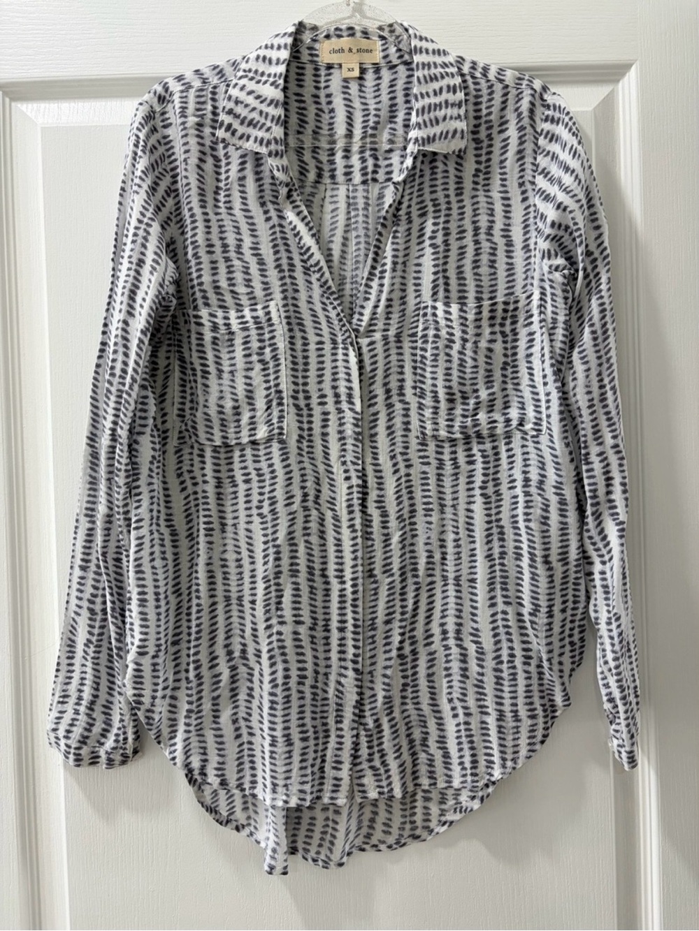 cloth & stone print long sleeve button-down shirt